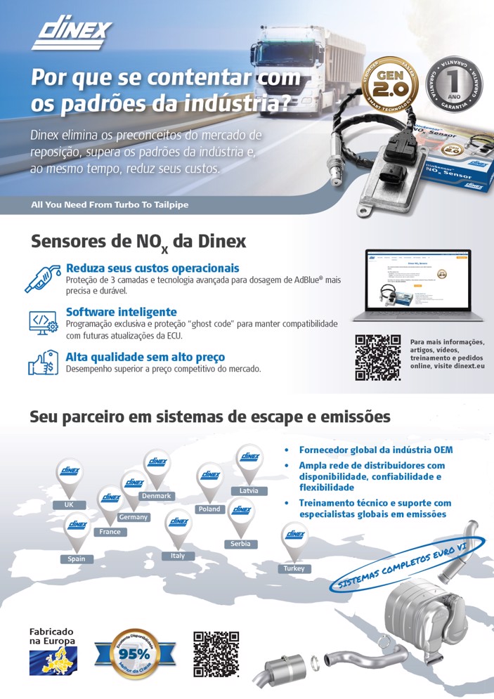 Sensores de NOx para camiões/autocarros (Europa)